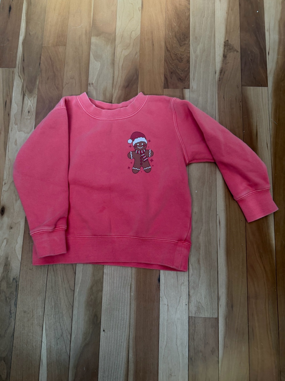 Kids’ Coral Gingerbread Crewneck Sweatshirt